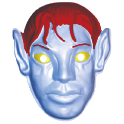 Máscara de goma EVA azul para cotillón